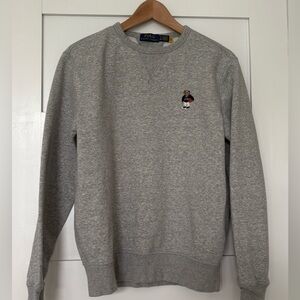 Polo Ralph Lauren Gray Sweatshirt Teddy Bear USA BASKETBALL Mens - Small - Rare
